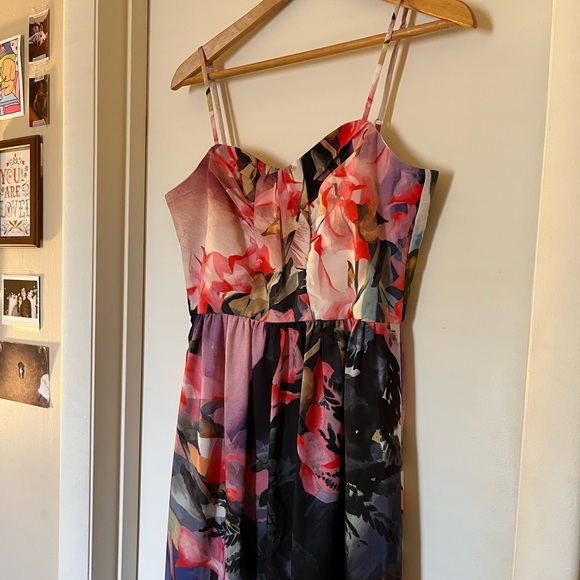 Corey Lynn Calter Anthropologie Daybreak midi dress size 8 spaghetti strap - Picture 4 of 8